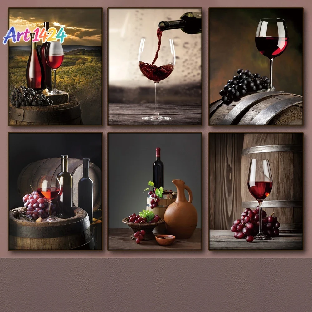 Wine Beers - 1 peça de quadro em tela