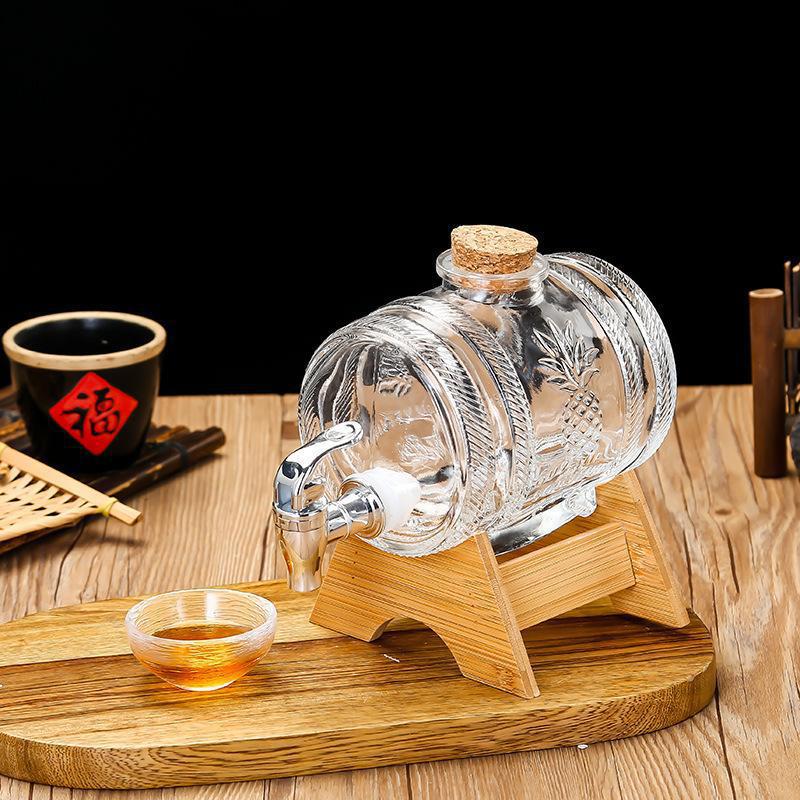 Barril de uísque de vidro 1l,  - Wine Beer Whiskey avaliação e preço